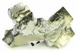 Shiny Natural Pyrite Cube Cluster - Navajun, Spain #325095-2